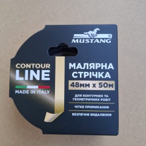 Малярна срічка рисова MUSTANG  CONTROL LINE жовта 48мм*50м